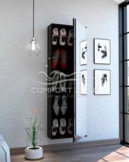Wall Mounted Shoe Rack with Mirror Comfort Zone