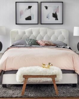 Simple Living Tessa Upholstered Queen Bed Comfort Zone