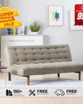 3-Seater Fabric Sofa Cum Bed Comfort Zone