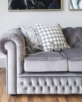 Premier Velvet Upholstered Sofa Comfort Zone