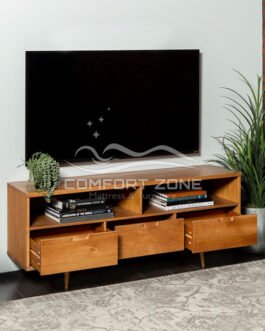 Sadie Solid Ply Wood TV Stand Comfort Zone