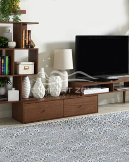 L-Shape TV Cabinet with Open Shelves Comfort Zone