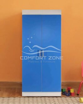 2 Door Wardrobe in White & Blue Finish Comfort Zone
