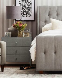 Fabric Upholstered Button Tufted Bed Comfort Zone