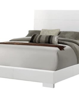 Simple and elegant white wood bed Comfort Zone