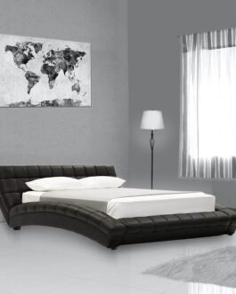 Essential Upholstered Bed in Black Comfort Zone
