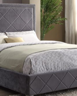 Velvet Upholstered Platform Bed Comfort Zone