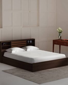 Queen size Bed with Wenge Finish Comfort Zone