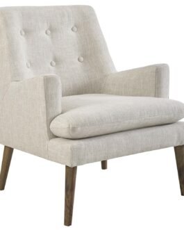 Upholstered Lounge Chair in Beige Comfort Zone